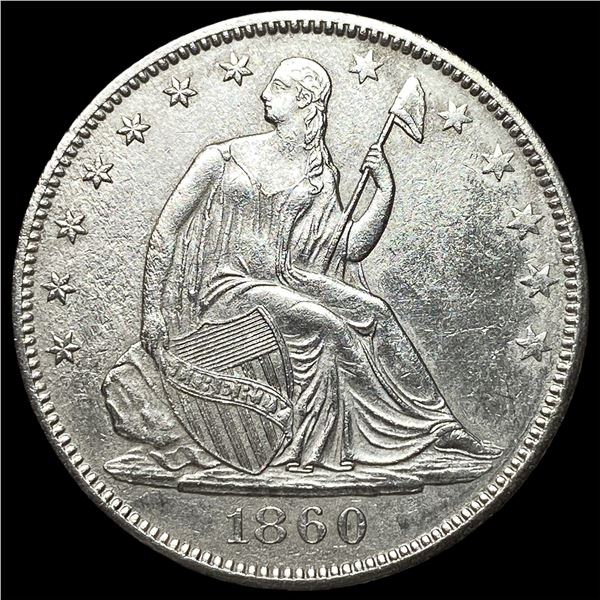 1860-O Silver Seated Liberty Half Dollar HIGH  GRADE