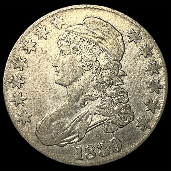 1830 Capped Bust Half Dollar NEARLY  UNCIRCULATED
