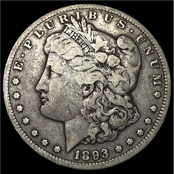 1893-CC Silver Morgan Dollar LIGHTLY  CIRCULATED