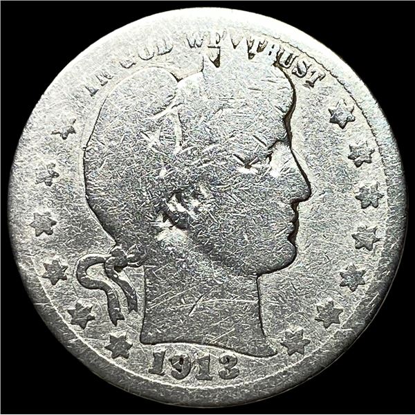 1913-S Silver Barber Quarter NICELY  CIRCULATED