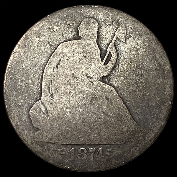 1874 Seated Liberty Half Dollar NICELY  CIRCULATED