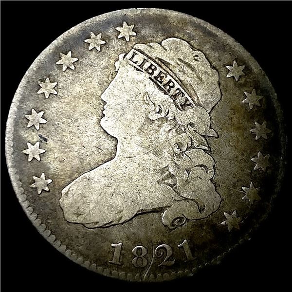 1821 Silver Capped Bust Quarter NICELY   CIRCULATED