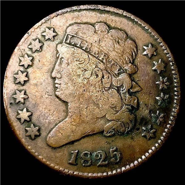 1825 Classic Head Half Cent LIGHTLY   CIRCULATED