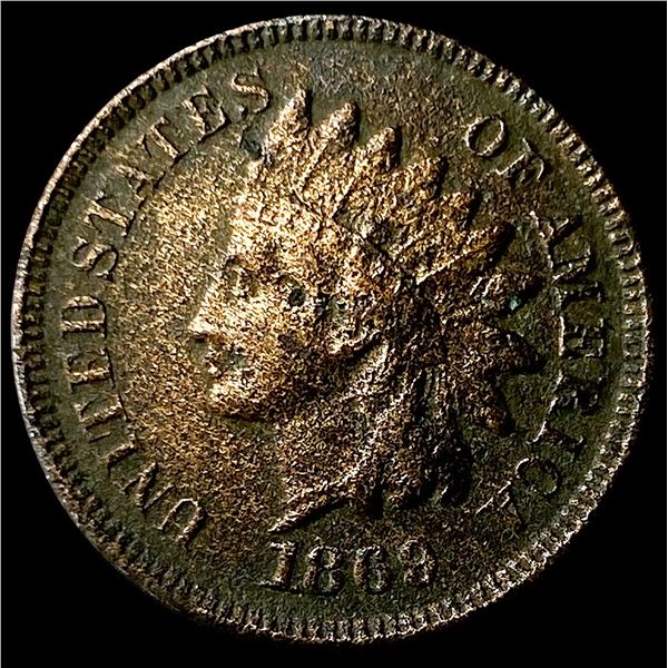 1869 Indian Head Cent LIGHTLY CIRCULATED