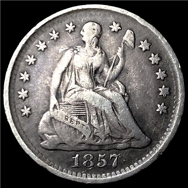 1857 Silver Seated Liberty Half Dime ABOUT   UNCIRCULATED