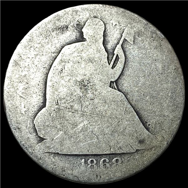1868-S Silver Seated Liberty Half Dollar  NICELY CIRCULATED