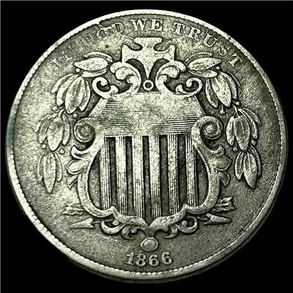1866 Shield Nickel LIGHTLY CIRCULATED