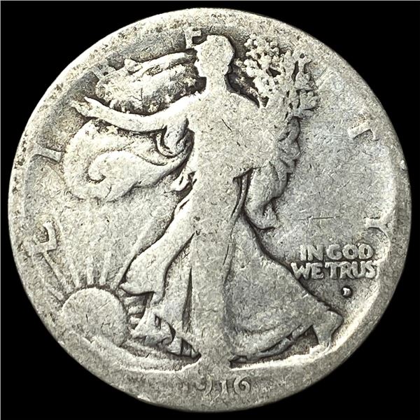 1916-D Walking Liberty Half Dollar NICELY  CIRCULATED