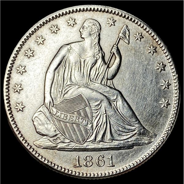 1861 Silver Seated Liberty Half Dollar  UNCIRCULATED
