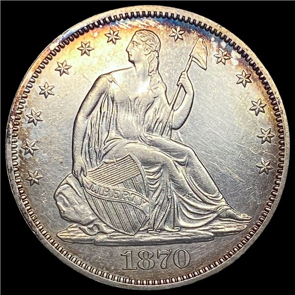 1870 Seated Liberty Half Dollar CLOSELY  UNCIRCULATED