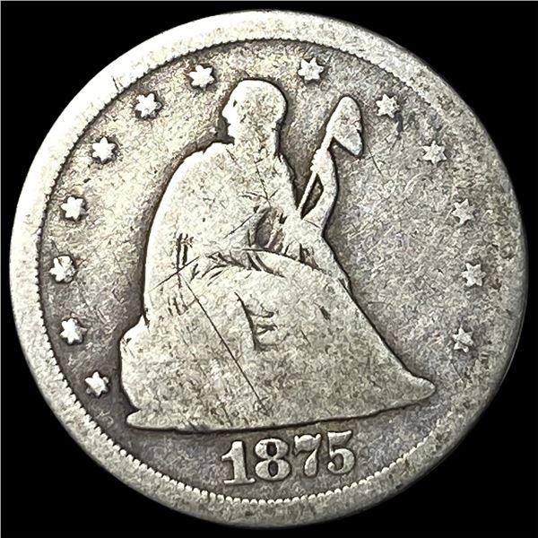 1875-S Silver Twenty-Cent Piece LIGHTLY  CIRCULATED