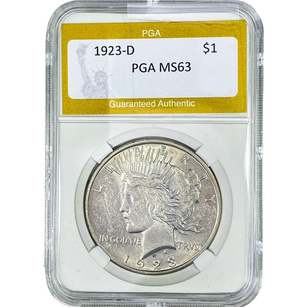 1923-D Silver Peace Dollar PGA MS63