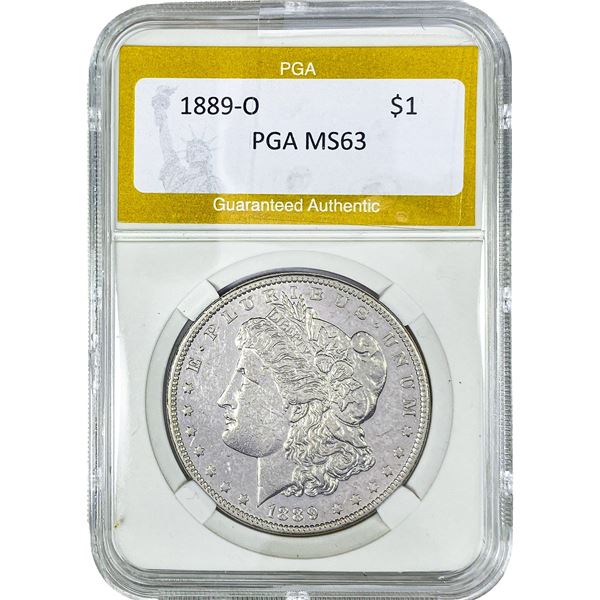 1889-O Morgan Silver Dollar PGA MS63