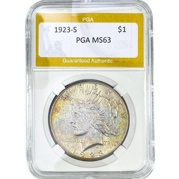 1923-S Silver Peace Dollar PGA MS63
