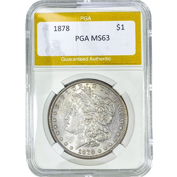 1878 Morgan Silver Dollar PGA MS63
