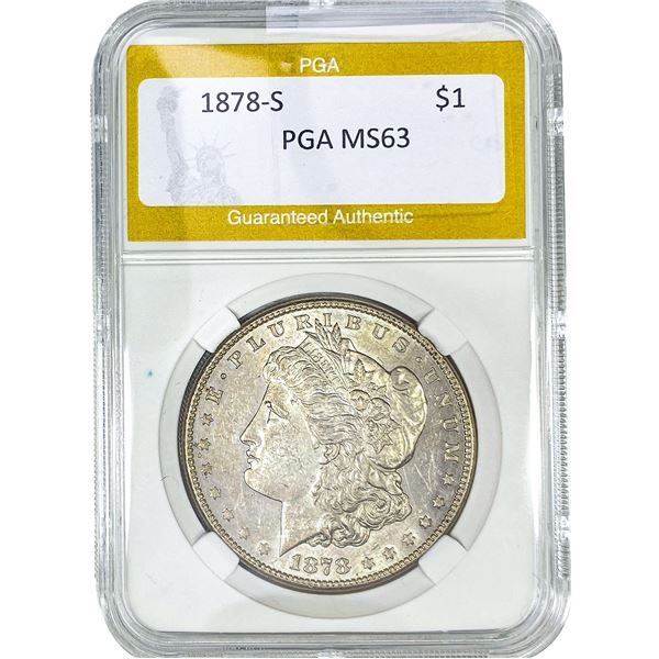 1878-S Morgan Silver Dollar PGA MS63