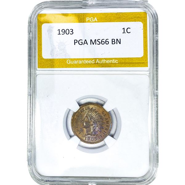 1903 Indian Head Cent PGA MS66 BN