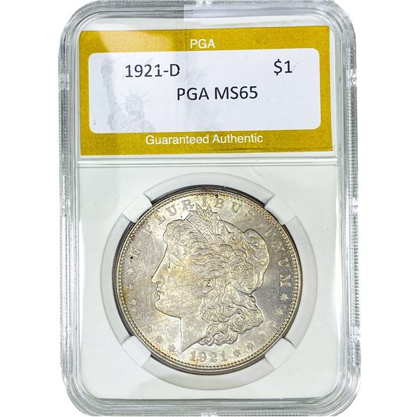 1921-D Morgan Silver Dollar PGA MS65