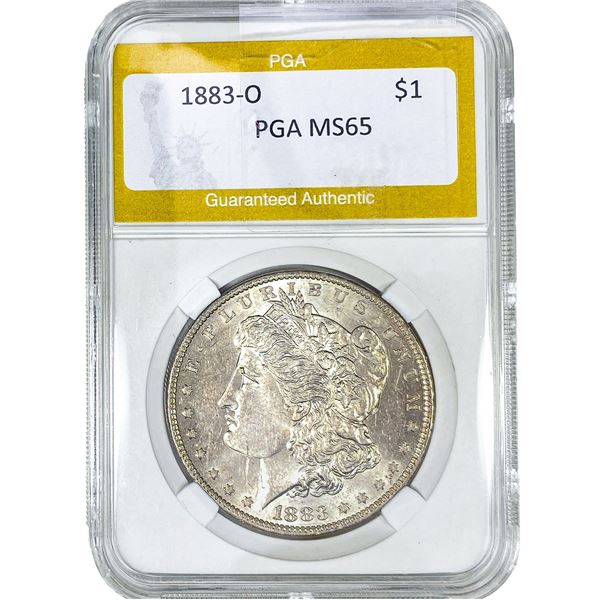 1883-O Morgan Silver Dollar PGA MS65