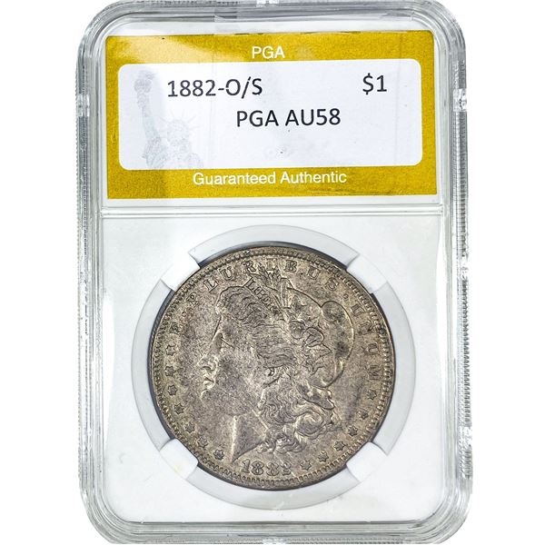 1882-O/S Morgan Silver Dollar PGA AU58