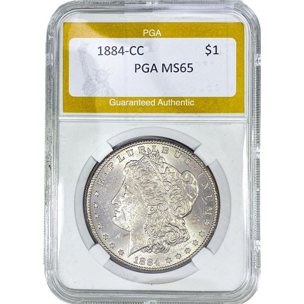 1884-CC Morgan Silver Dollar PGA MS65
