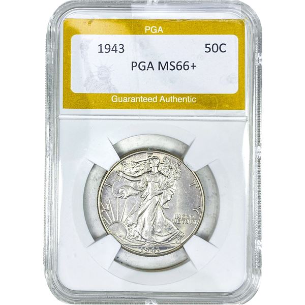 1943 Walking Liberty Half Dollar PGA MS66+