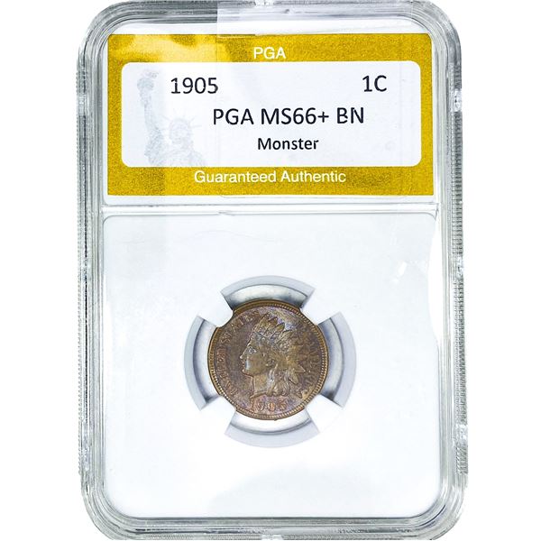 1905 Indian Head Cent PGA MS66+ BN Monster
