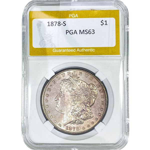 1878-S Morgan Silver Dollar PGA MS63