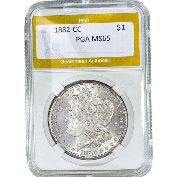 1882-CC Morgan Silver Dollar PGA MS65