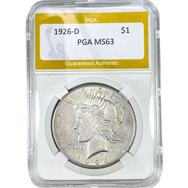 1926-D Silver Peace Dollar PGA MS63