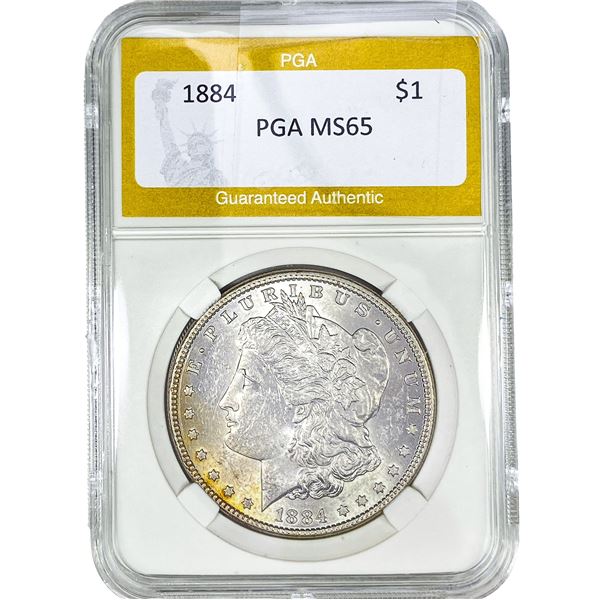 1884 Morgan Silver Dollar PGA MS65