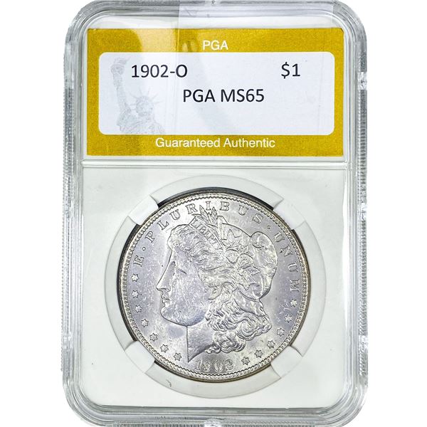 1902-O Morgan Silver Dollar PGA MS65