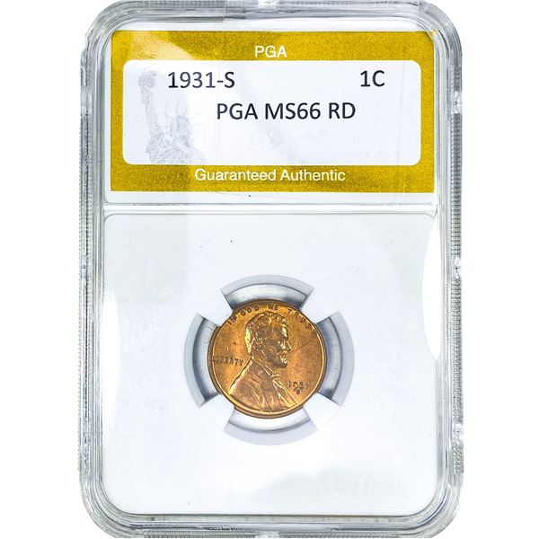 1931-S Wheat Cent PGA MS66 RD