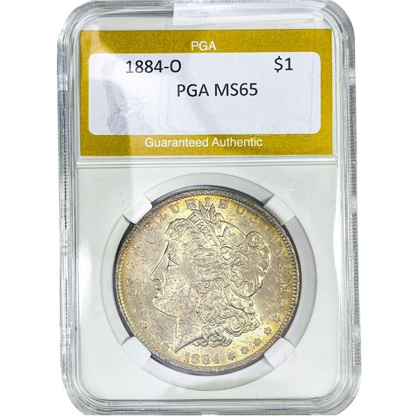 1884-O Morgan Silver Dollar PGA MS65