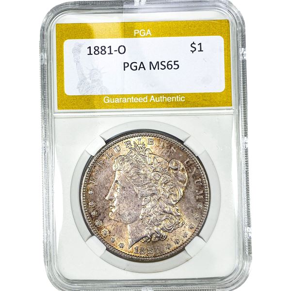1881-O Morgan Silver Dollar PGA MS65