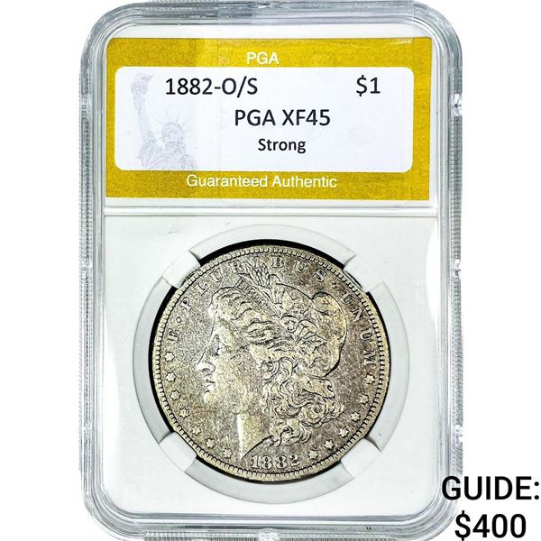 1882-O/S Morgan Silver Dollar PGA XF45 Strong