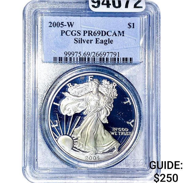 2005-W Silver Eagle PCGS PR69 DCAM