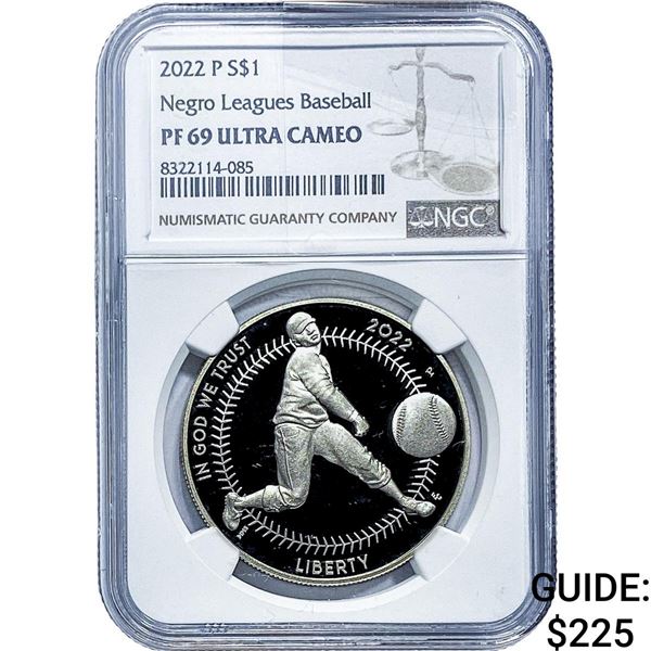 2022-P Negro Leagues Baseball Silver $1 NGC PF69
