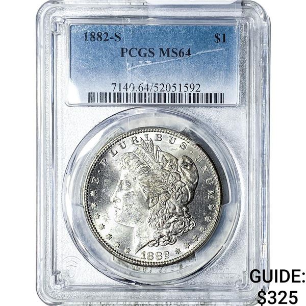 1882-S Morgan Silver Dollar PCGS MS64