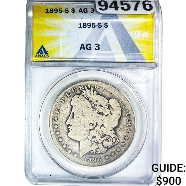 1895-S Morgan Silver Dollar ANACS AG3