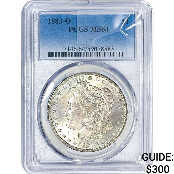 1883-O Morgan Silver Dollar PCGS MS64