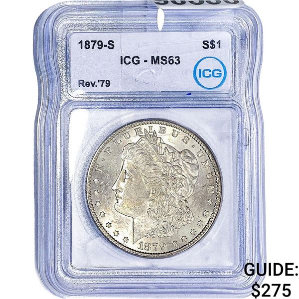 1879-S Morgan Silver Dollar ICG MS63