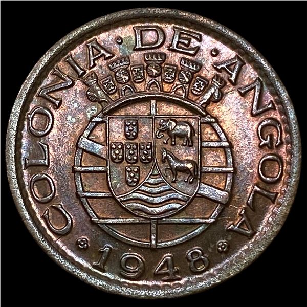 1948 Angola Bronze 20 Centavos
