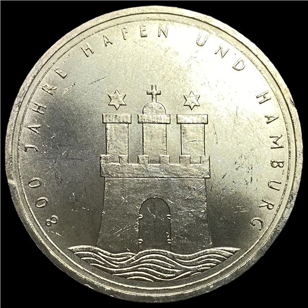 1989J West Germany Silver 10 Mark .3115oz ASW