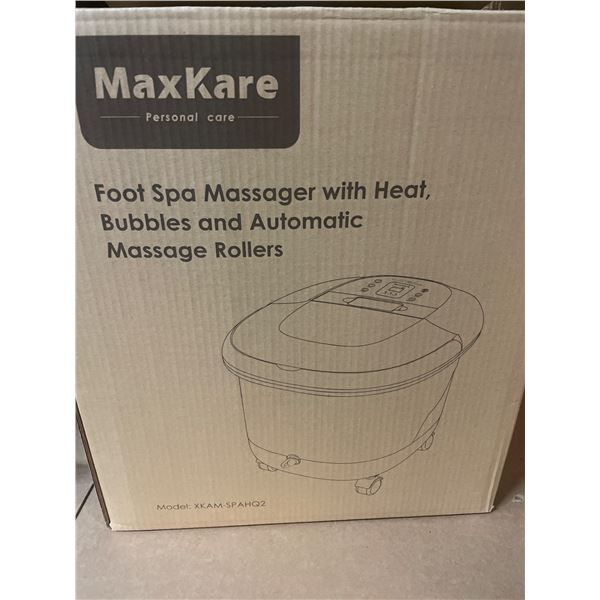 MaxKare Foot Spa Massager with Heat & Bubbles