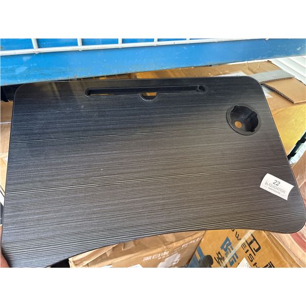 Black Lap Desk with Cup Holder and Slot
