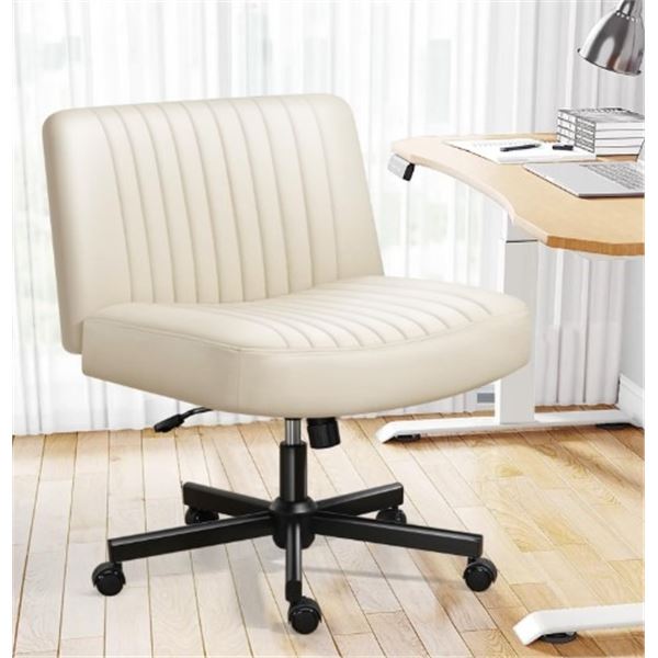 Brand new Darkecho Modern Beige 1 Criss Cross Chair with Wheels
