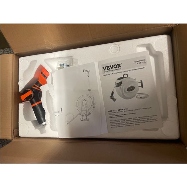 VEVOR Retractable Hose Reel HL-XW30 - Black/Orange