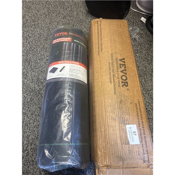 New VEVOR Weed Barrier Fabric Roll - Black Polypropylene Woven