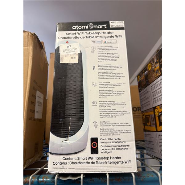 Atomi Smart WiFi Tabletop Heater - returns- tested